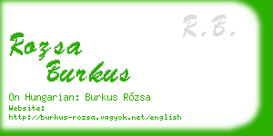 rozsa burkus business card